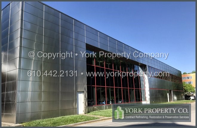 Commercial Caulking Stained Stainless Steel Panel Cleaning